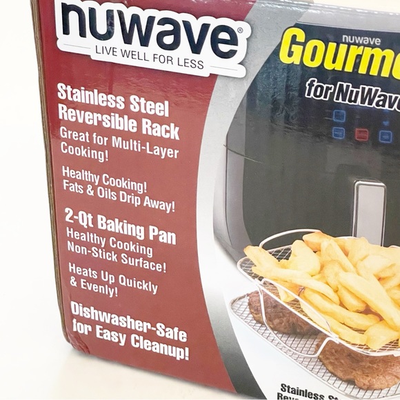 NuWave Brio Gourmet Accessory Kit Accessory Kit for 2 qt Air Fryer in Box Cook - Picture 3 of 8